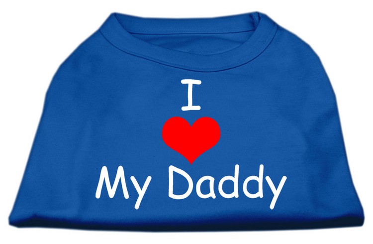 I Love My Daddy Screen Print Shirts Blue XS